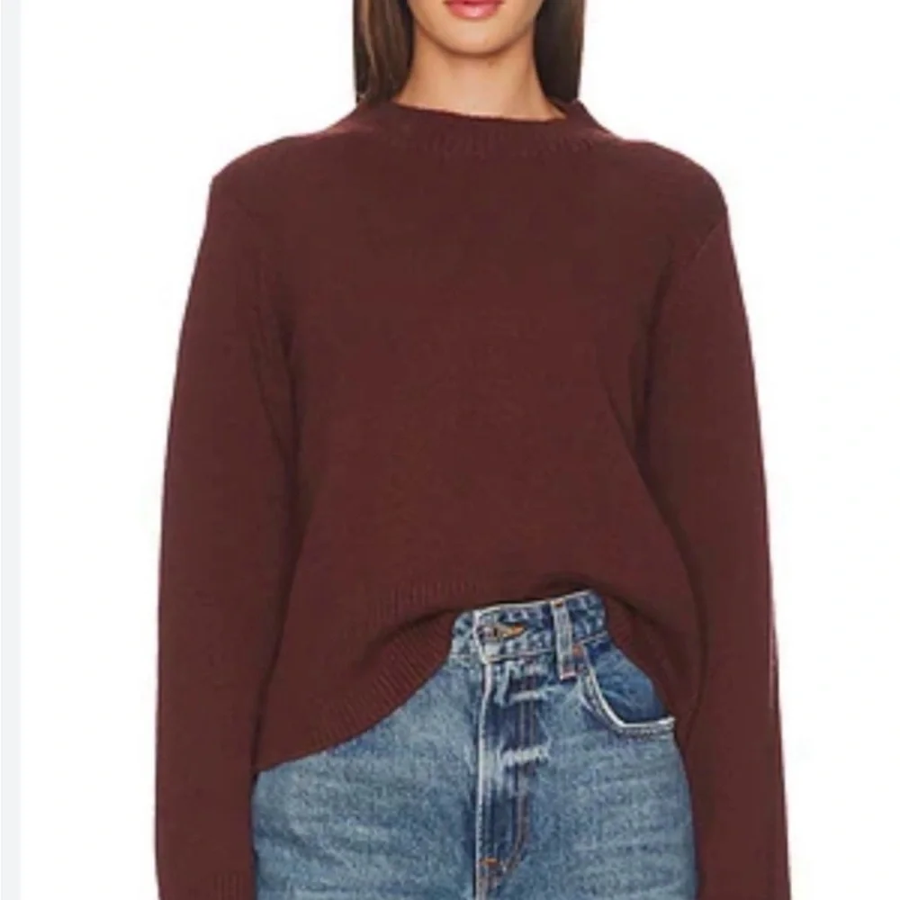Women’s White + Warren Cashmere Sweater, Brown, Small - Picture 1 of 6